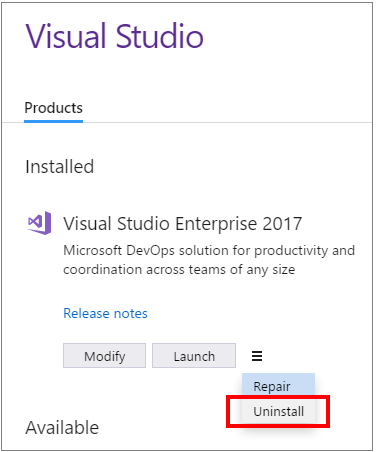 Visual Studio For Mac Uninstall Partial Download